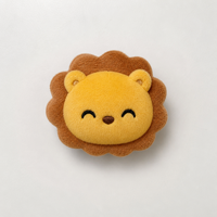 Appliques en peluche 3D personnalisées en forme de visage d'animal, ornements en peluche de dessins animés, embellissements à coudre pour chaussures et chapeaux