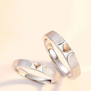 Anillos De Pareja Silver Plated Romantic Heart Creative <b>Couple</b> <b>Ring</b> Wedding <b>Ring</b> Adjustable Open Wedding <b>Couple</b> <b>Ring</b> - Product Image 4