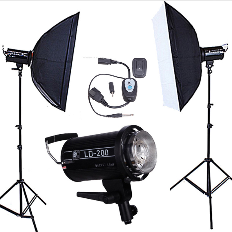 <strong>Photography</strong> equipment LD200 <strong>photography</strong> flash fill <strong>light</strong> children's <strong>clothing</strong> <strong>photography</strong> softbox shooting dual <strong>light</strong> set