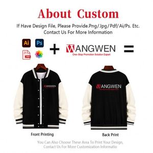 Chaqueta de Béisbol Slim para Hombre con Bordado Personalizado al por Mayor, Chaqueta de Moda Estilo Universitario con Logotipo Personalizado - Product Image 2