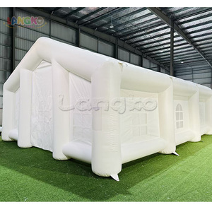 Tente de <span class=keywords><strong>camping</strong></span> gonflable imperméable en PVC/Oxford, tente de réception blanche - Product Image 4