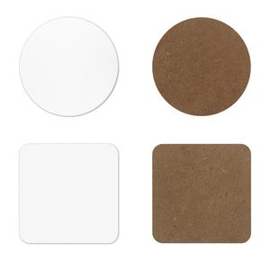Sous-verres en MDF en gros, carrés et ronds, vierges pour sublimation, avec dos en liège, personnalisables - Product Image 3