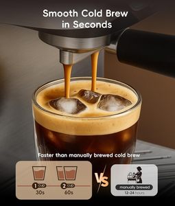 Machine à expresso et cafetière combinée 4 en 1 ecozy avec mousseur à lait - Product Image 5