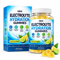Gummies d'hydratation électrolytique pour le soutien de la fonction musculaire, le métabolisme énergétique, le style de vie actif quotidien, fabrication OEM