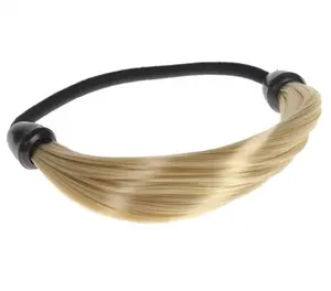 Sarla Populaire Rechte Synthetische Uitbreiding Haar Paardenstaart Houders Elastische Haarband Rubber Band Accessoires Vrouwen Voor Pruik