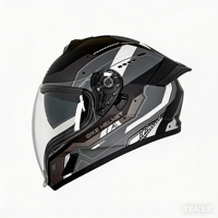 Casco de Motocicleta Integral Unisex con Doble Visera, Alerón Grande, Aprobado por DOT, Carcasa de ABS, Talla XL, para Todas las Estaciones, Estilo Moderno y Personalizado, Seguro