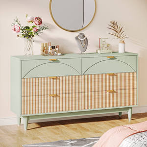 Meuble d'appoint <span class=keywords><strong>de</strong></span> salon moderne <span class=keywords><strong>de</strong></span> luxe avec 6 tiroirs et porte à charnières en bois - Product Image 3