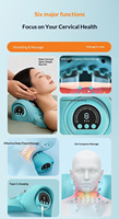 Oreiller de massage cervical sans fil à impulsions électriques EMS avec chaleur et télécommande pour acupuncture du cou