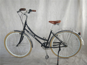Vélo de ville vintage classique à 3 vitesses pour femmes, vélo hollandais populaire, vélo rétro droit d'<span class=keywords><strong>Amsterdam</strong></span> avec un panier en osier - Product Image 2