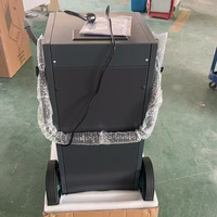 Déshumidificateur industriel mobile sur chariot 50-100L/jour avec poignée de déplacement facile et boîtier métallique pour bureau