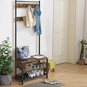 Assembled Metal Folding Coat Shoe <b>Rack</b> Multi Layer Coat Shoe Storage <b>Rack</b> Heavy Duty Multi Function Coat <b>Rack</b> - Product Image 4