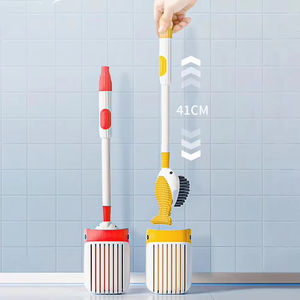 Brosse WC Squirt Whale, brosse de nettoyage à 360 degrés avec tête en silicone, design avec trou de suspension, brosse WC murale - Product Image 2