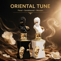 Parfum Woody Cap Confession, Eau de Parfum de Luxe, Bouteille en Forme de Buste d'Art, Bicolore Noir et Blanc, Longue Durée, pour Rendez-vous, Soirées et Cadeaux