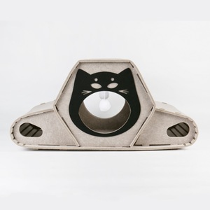 Hot All Season Felt Cat Tunnel Bed Casa plegable para mascotas con Forro cálido para gatos de interior y gatitos Productos para mascotas - Product Image 6