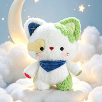 Jouets en peluche animaux mignons personnalisés de la série Couleurs Adorables – Porcs et chats super doux, anti-stress, cadeau d'anniversaire