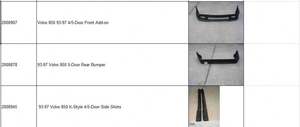 Parachoques Delantero Estilo K de 4/5 Puertas, Faldones Laterales, Complemento Delantero para 5 Puertas y 4 Puertas, Parachoques Trasero y Complemento Trasero para Volvo 850 93-97 - Product Image 4