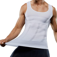 Débardeur de compression en nylon pour homme, sculptant le corps et remodelant la taille, pour le sport, la course et la musculation