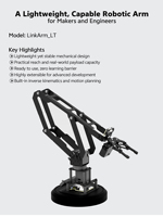 2026 Neuer KI-intelligenter Roboterarm ESP32S3 Lite WIFI Leichtgewichtiger Vollmetall-Aluminiumlegierung Mobiler Roboter