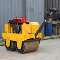 Mini-compacteur vibrant à double tambour portatif pour le compactage du sol et des pelouses - Offre spéciale - Moteur inclus