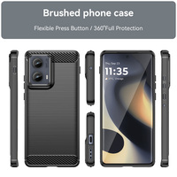 Coques de téléphone portable antichoc en TPU souple avec revêtement en fibre de carbone de luxe et design épuré pour A24/A34/A54 5G