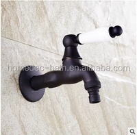 Robinet mural moderne en laiton avec poignée en plastique, installation facile pour machine à laver et lavabo