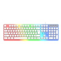 Toptan LED aydınlatmalı 104 tuşları tam boy ergonomi kablolu ofis PC oyun bilgisayarı klavye Gamer Teclade