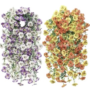 Chao Xingmei Artificial Pansy Flower Basket 30cm-100cm <b>Plastic</b> Home Decor Wedding Outdoor Wall Hanging - Product Image 1