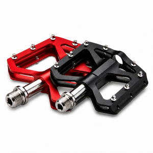 Customize Mountain Bike MTB Pedals Aluminum Alloy Wide Flat Platform Pedals Ultralight Cycling Red Pedals - Product Image 1