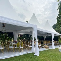 Tente de jardin en aluminium robuste, tente pagode pour événements en plein air
