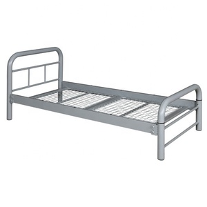 High Quality School Dormitory Solid Metal <b>Double</b> Decker Bunk <b>Beds</b> Single <b>Beds</b> - Product Image 1
