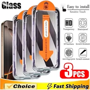 3PCS ปราศจากฝุ่น HD กระจกนิรภัยสำหรับซัมซุง A56 5G A55 A36 A17 A16 A15 A14 A13 A34 A35 A54 A53 A52 A24 A25 A73 ป้องกันหน้าจอ - Product Image 1