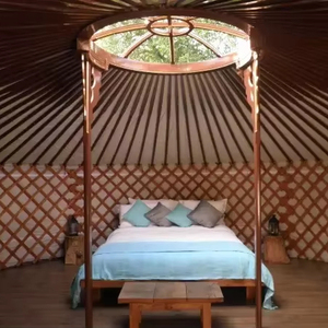 Yurt Mongolia Berkualitas Tinggi untuk Hunian dan Rumah Kubah Igloo untuk Keluarga, Tenda Yurt Tahan Air untuk Berkemah di Luar Ruangan - Product Image 1