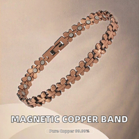 Bracelet magnétique tendance en cuivre pour femme, personnalisé, avec logo, pour la santé et l'énergie, vente en gros