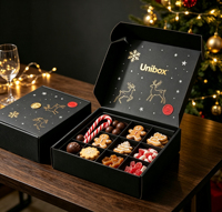 Özel Baskılı Yağ Geçirmez Kaplamalı ve UV Baskılı Badem Bisküvi ve Antep Fıstığı Paketleme için Noel Temalı Kraft Posta Çantaları