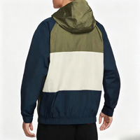 Jaket Hoodie Pria Warna-warni Anti Angin, Bahan Woven Cepat Kering, Pakaian Luar Kasual