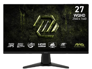 Moniteur de <span class=keywords><strong>bureau</strong></span> IPS 27 pouces 2K 210Hz HDR MAG 275QF E21, écran large plat, design Black Blade, pour PC de jeu, nouveau - Product Image 1