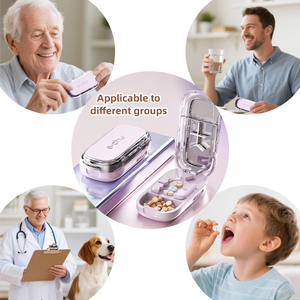 Cortador de Pastillas al por Mayor, Material de Grado Alimenticio, Compacto y Portátil, Organizador de Medicamentos para Viajes Diarios, para Vitaminas y Medicamentos - Product Image 2