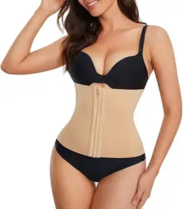 Benutzer definiertes Logo Postpartum Body Shaper C Abschnitt Bauch wickel Shape wear Korsett Nahtloser Taillen trainer Mit Reiß verschluss für die Bauch kontrolle