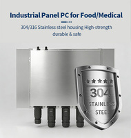 HUILAN IP69K - Panel Táctil Industrial Resistente con Carcasa de Acero Inoxidable, Monitor de Pantalla Táctil para PC