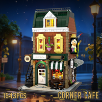 CAYI Nuevo Set de Construcción de Bloques de Juguete de 1543 Piezas para Cafetería Esquinera con Luces, Ladrillos de Ciudad para Montar, Juguetes para Niños