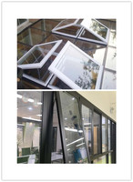 Orient Modern Designs Modelos franceses Dimensiones Arco de madera maciza Madera de teca Aluminio-Ventanas abatibles revestidas de madera