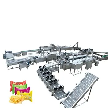 Fully Automatic Industrial fried potato chips french fries banana chips Production Line with CE ISO9001