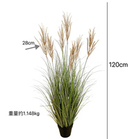 Plantes artificielles en roseau, plantes en pot sur pied, articles de décoration paysagère pour la maison, le salon, les boutiques et les gîtes