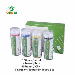 فرشاة أسنان صلبة صلبة من إنتاج Ouwen بأعواد حمراء لكل برميل فرشاة أسنان صغيرة يمكن التخلص منها برأس طويل ورقبة دائرية - Product Image 3