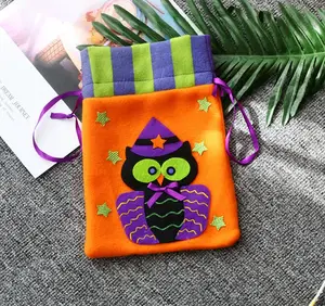 Halloween piccolo sacchetto di caramelle Non tessuto sacchetto regalo sacchetti promozionali con coulisse per bambini