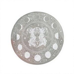 Plaque de charge en cristal Triple Déesse Phases Lunaires, plaque d'autel Wiccan païenne, plaque décorative spirituelle céleste - Product Image 3