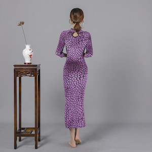 ชุดเดรสฝึกซ้อมแขนยาวสไตล์จีน, ชุดเดรสเต้นคลาสสิกฤดูใบไม้ร่วงและฤดูหนาว - Product Image 4