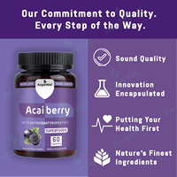 AegleWell OEM/ODM Usine de Marque Privée – Capsules d'Extrait de Baies d'Açaï 100% Biologiques et Naturelles – Complément Alimentaire pour Adultes