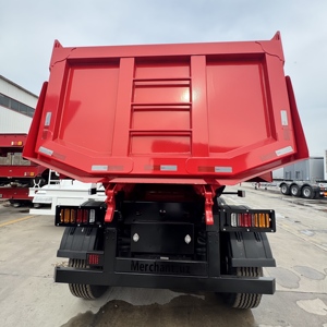 Semi-<span class=keywords><strong>remorque</strong></span> benne arrière robuste Prime SinoStrong 3 essieux 60 tonnes pour système hydraulique T700 en acier <span class=keywords><strong>haute</strong></span> résistance pour l'exploitation minière 40m - Product Image 6