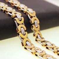 Collier à maillons plats en acier inoxydable 316L, résistant au ternissement, chaîne robuste avec 5 options de placage